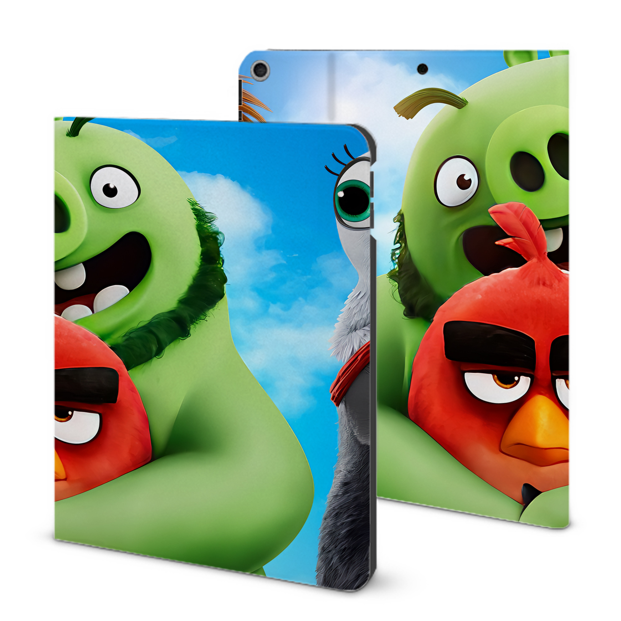 （画像用） Angry Birds アングリーバード IPad ケース ブック型 PUレザー TPU 耐衝撃 軽量 薄型 ペン収納なし 全面保護 IPad 各モデル対応